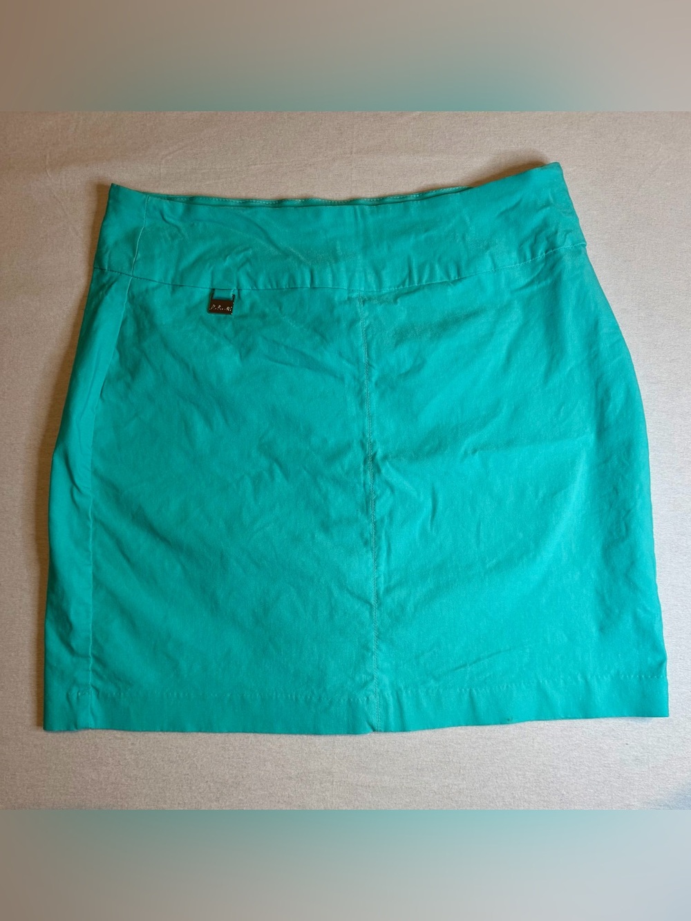 Lulu-B Turquoise Mini Skirt - Straight Silhouette